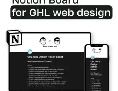Ricco & Juan – Notion Board for GHL Web Design